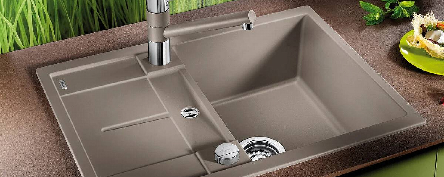 Мойка из искусственного камня прямоугольная Blanco Темная скала