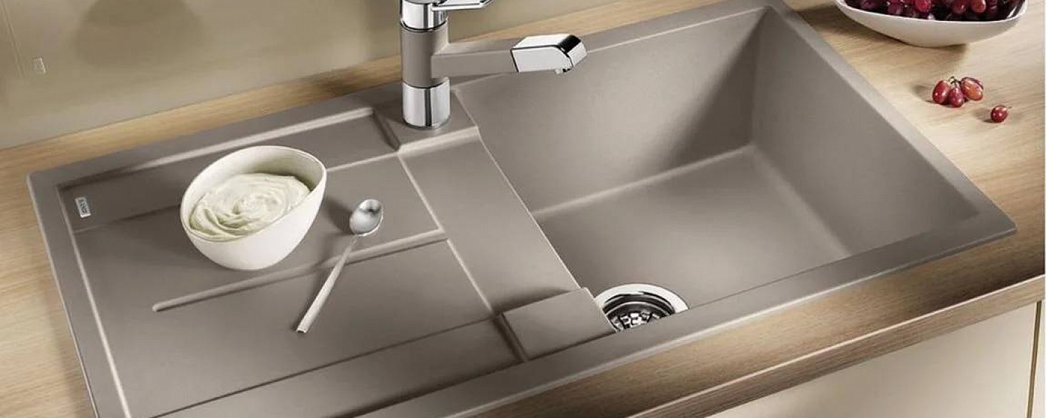 Мойка из искусственного камня прямоугольная Blanco Серый беж
