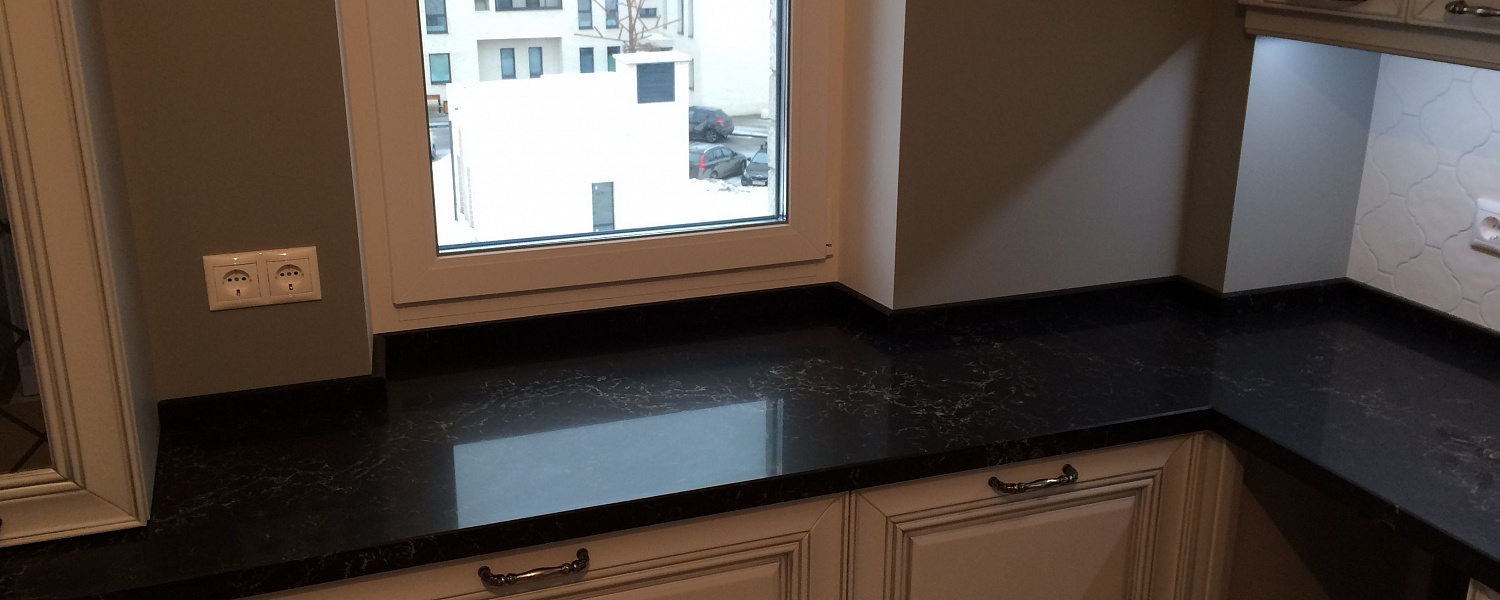 Подоконник из кварцевого агломерата Caesarstone 6003 Coastal Grey